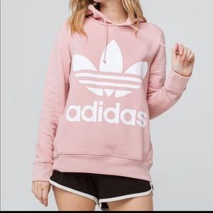 Womens adidas trefoil hoodie- pink